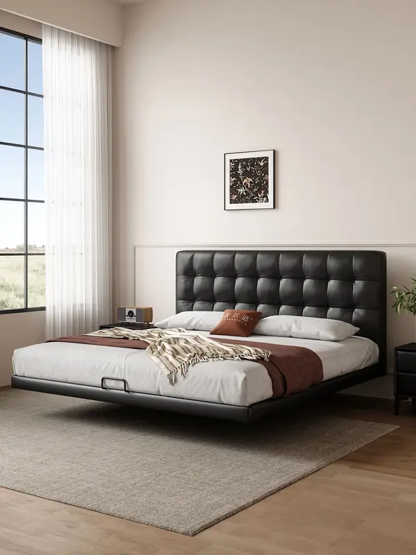 电商视觉 Genuine leather bed