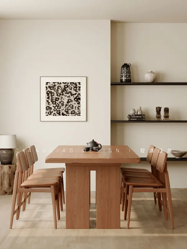 电商视觉 Solid wood dining table and chairs (2)
